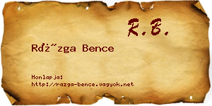 Rázga Bence névjegykártya